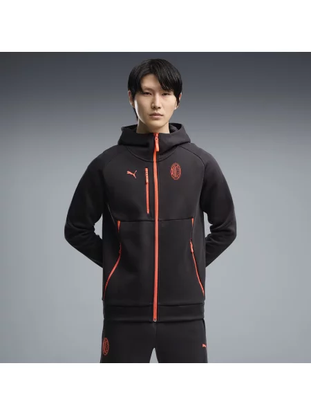 Rozpinana bluza z kapturem AC Milan PUMATECH Akcesoria S szary
