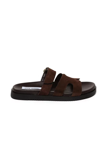 Klapki Steve Madden zamszowe brązowe