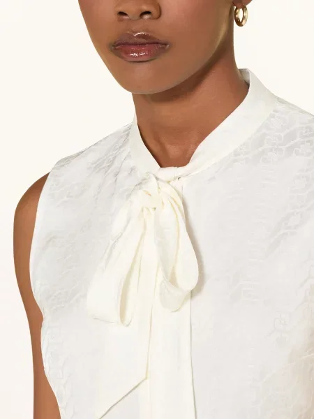 Top Claudie Pierlot bez rękawów wiązany biały