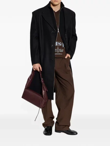 Μπλούζα Mm6 Maison Margiela με σχέδιο καφέ