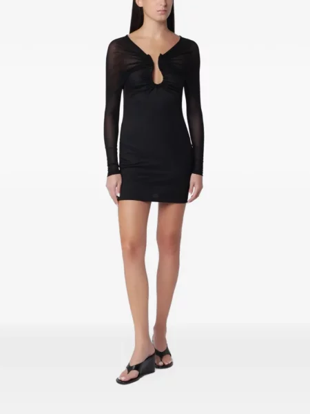 Rochie mini Christopher Esber cu volane negru