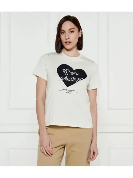 Weekend Max Mara Póló Vello Ekru Regular Fit