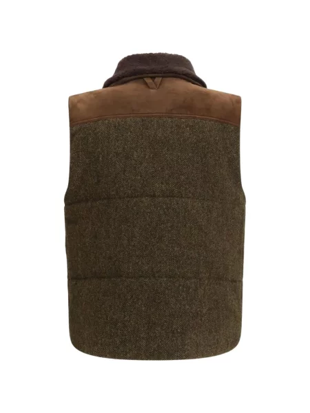 Geacă Valstar fără mâneci din tweed maro