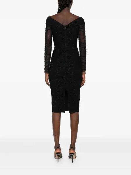 Rochie mini Nissa cu paiete de costum negru