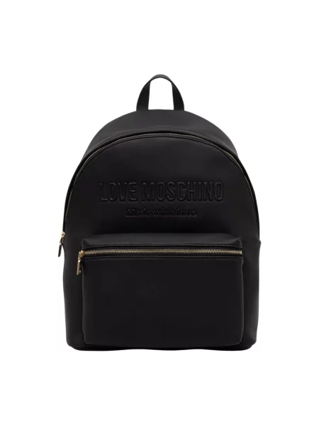 Love Moschino plecak z imitacji skóry czarny