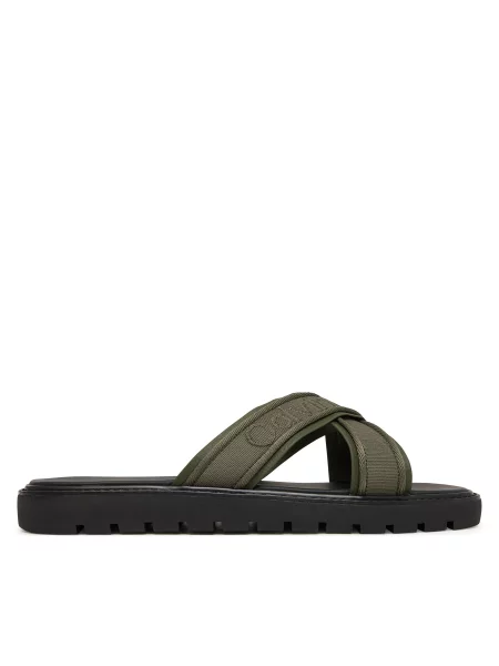 Чехли Calvin Klein Sq Molded Sandal Xcross Wb зелен
