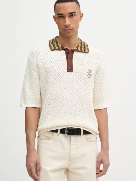 Tricou polo Drole De Monsieur bej