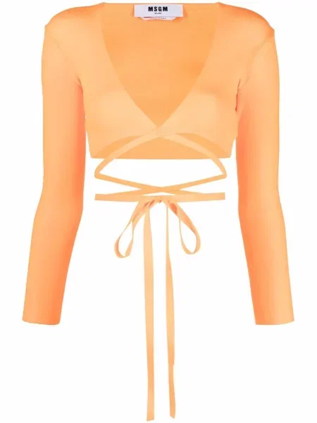 Cropp top Msgm tricotate portocaliu