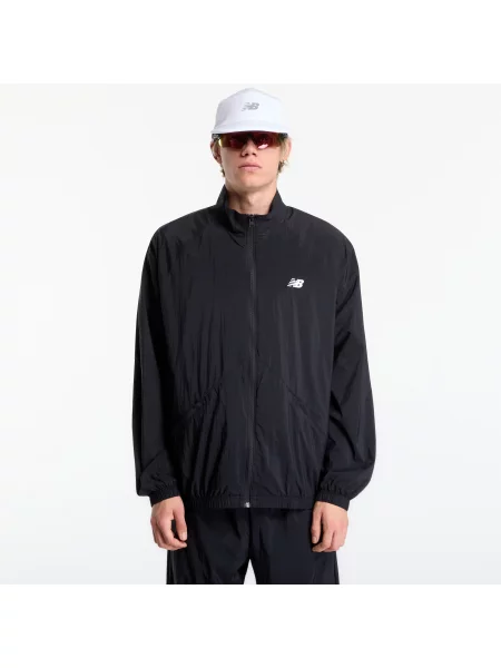 Windbreaker New Balance Sport Legacy Jacket Black/ Black L negru