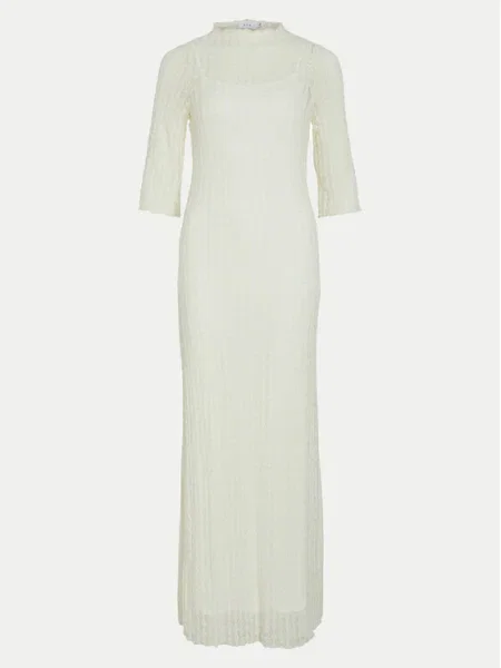 Vila Rochie tricotată Selina Écru bej