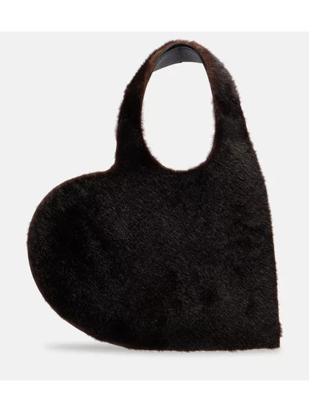 Duża torebka Coperni w serca brązowa