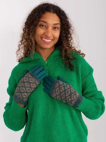 Mănuși Fashionhunters verde