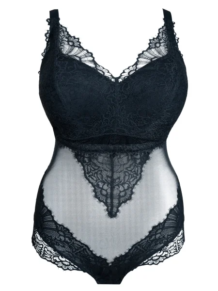 Palton Sugarshape transparente negru