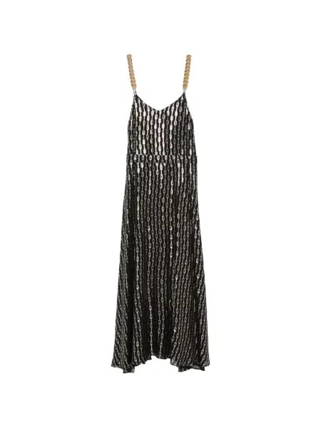 Rochie maxi Simona Corsellini cu imagine cu bretele negru