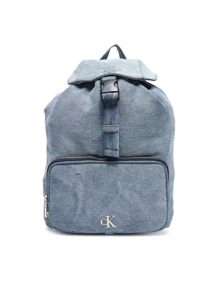 Nahrbtnik Calvin Klein Denim Luna Mini Flap Backpack Svetlo modra