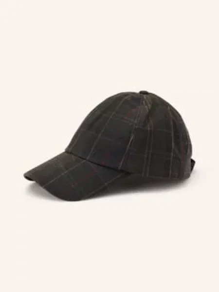 Barbour Čepice Haydon tmavě šedá / béžová červená