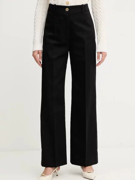Patou pantaloni de drept high waist negru