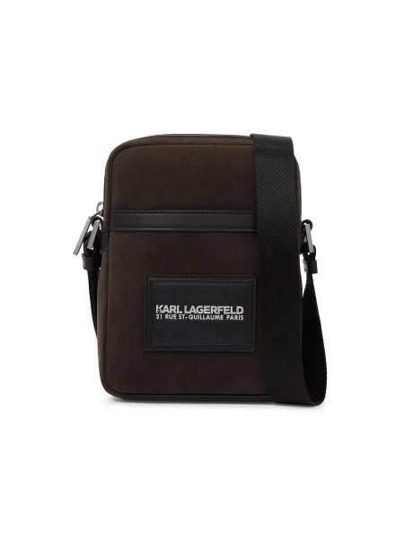 Torbica za okrog pasu KARL LAGERFELD Temno rjava