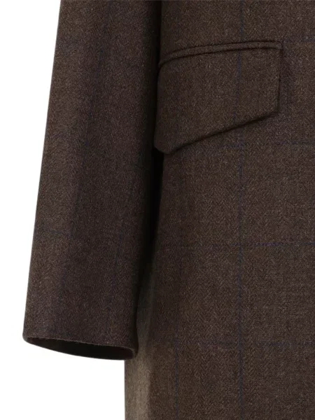 Vilnonis pledas paltas Maison Margiela ruda
