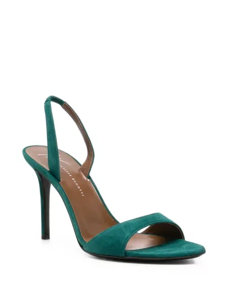 Sandale Giuseppe Zanotti din piele de căprioară slingback verde