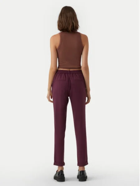 VERO MODA Chino nohavice VMMAYA vínovo červená fialová
