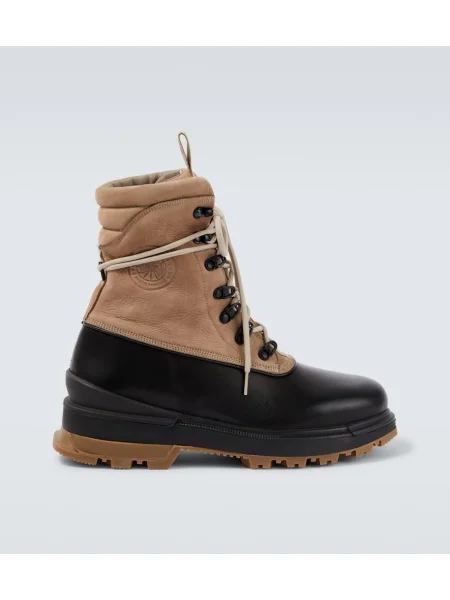 Cizme scurte Canada Goose din piele de căprioară bej