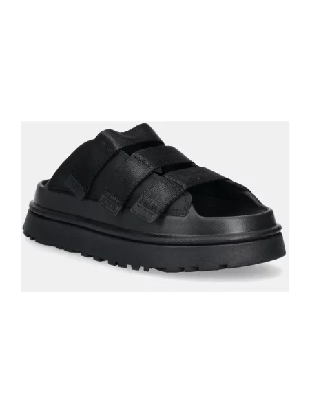 Klapki Ugg skórzane czarne