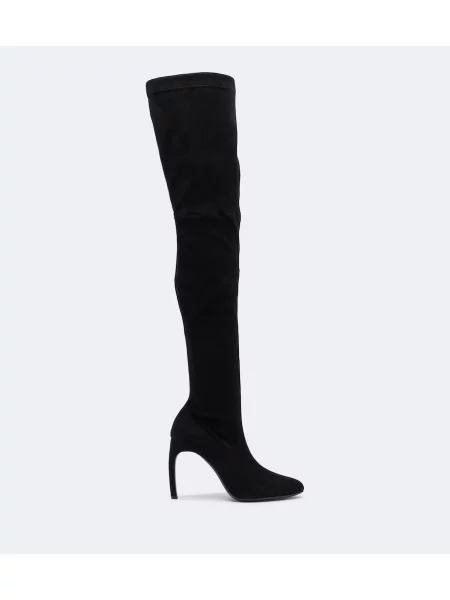 Μπότες Victoria Beckham σουέτ μαύρο