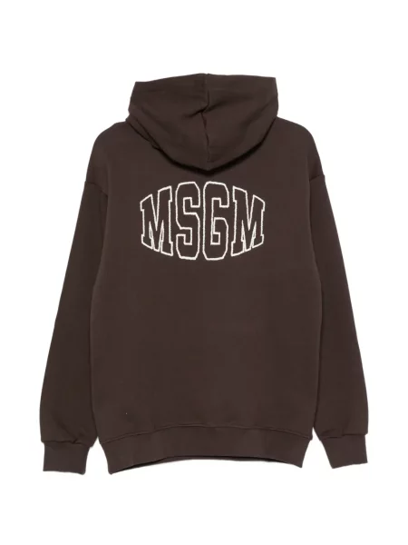 Dětska mikina s kapucí Msgm hnědá