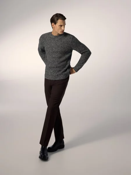 Меланжевый свитер Reserved серый