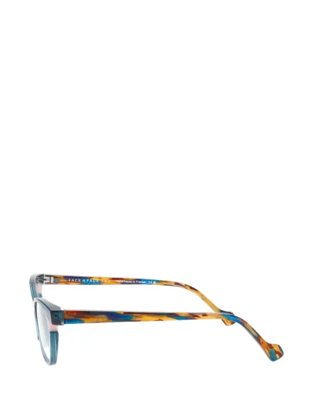 Ochelari de soare Face à Face cu imprimeu geometric albastru