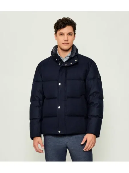 BOSS BLACK Geacă de puf P-Drader cu adaos de lână negru