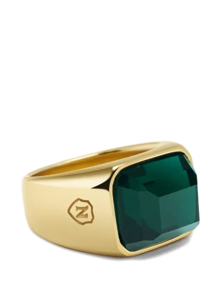 Prsten Nialaya Jewelry sa cirkonima zelena