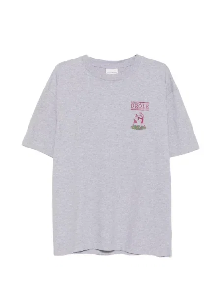 Tricou Drole De Monsieur cu imagine gri