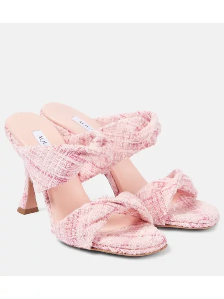 Mules Aquazzura iz tvida roza