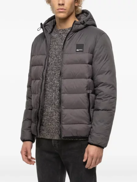 Geacă de blugi Karl Lagerfeld Jeans gri