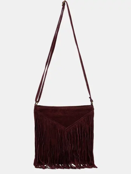 Замшева сумочка Answear.LAB бордовий
