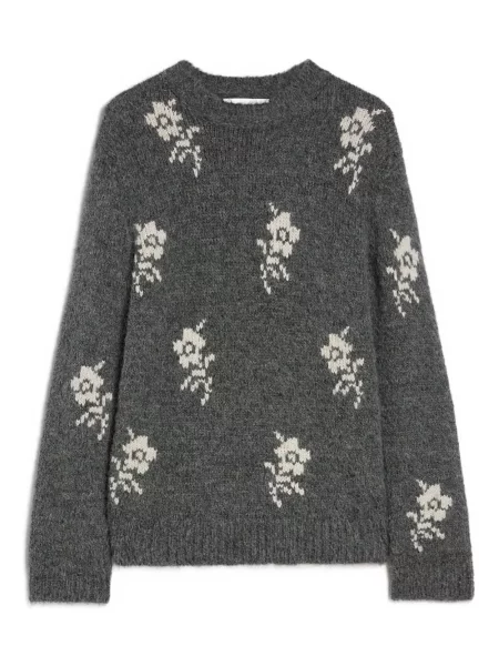 Pulover Jil Sander cu model floral gri