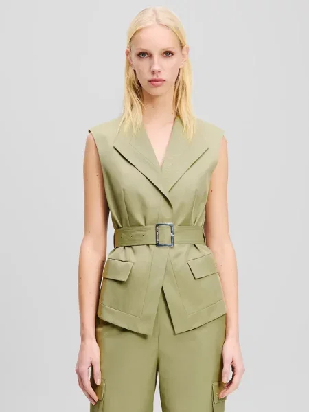 Karl Lagerfeld vestă desfacut verde