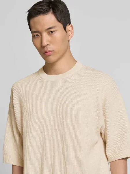 Dzianinowa koszulka Jack & Jones Premium biała