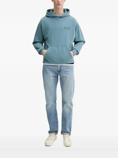 Hanorac cu glugă Marc O'polo cu broderie albastru