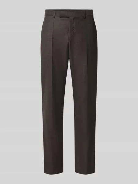 Spodnie garniturowe o kroju slim fit z mieszanka żywej wełny model Boss