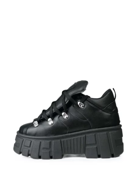 Sneakers Altercore με κορδόνια με πλατφόρμα με δαντέλα μαύρο