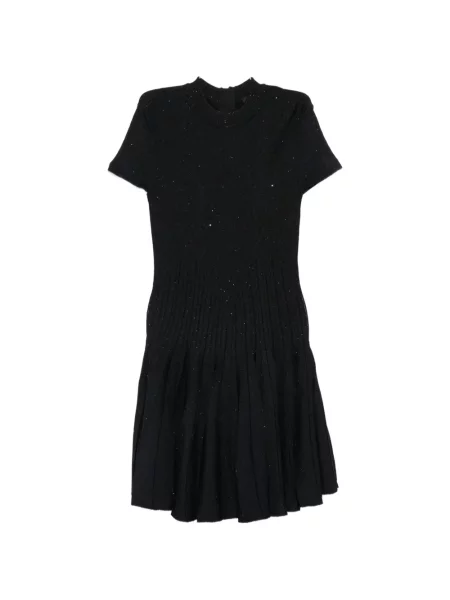 Rochie mini Balmain cu paiete tricotate negru