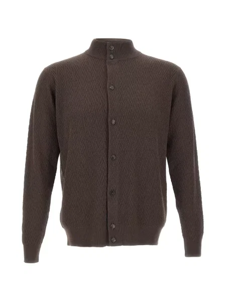Cardigan Filippo De Laurentiis cu imprimeu geometric maro