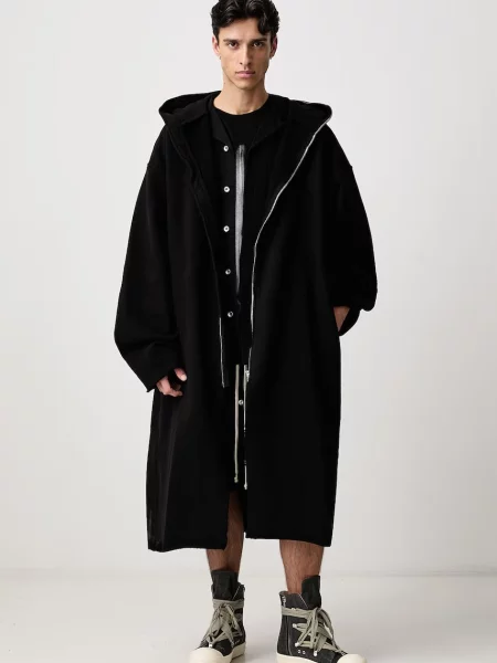 Rick Owens DRKSHDW Gimp παλτό με ελαστάν ανδρικό μαύρο