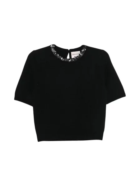 Sweter Semicouture z cekinami czarny