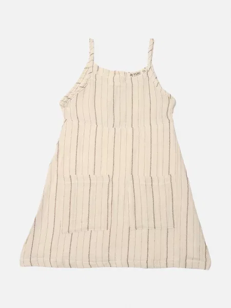 Лляний Дитячий Сарафан YUKI бежевий