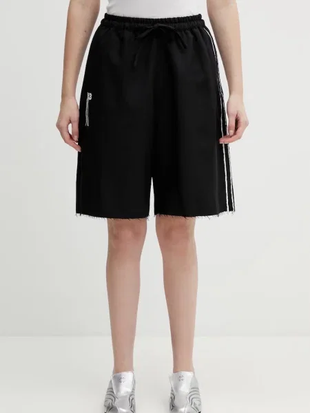 Pantaloni scurți Sport Uniform Raw Cut 3 Stripes Shorts Black M negru