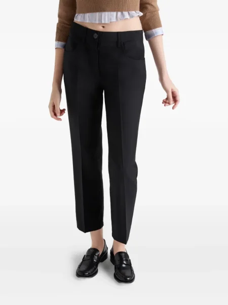 Pantaloni Prada de lână negru